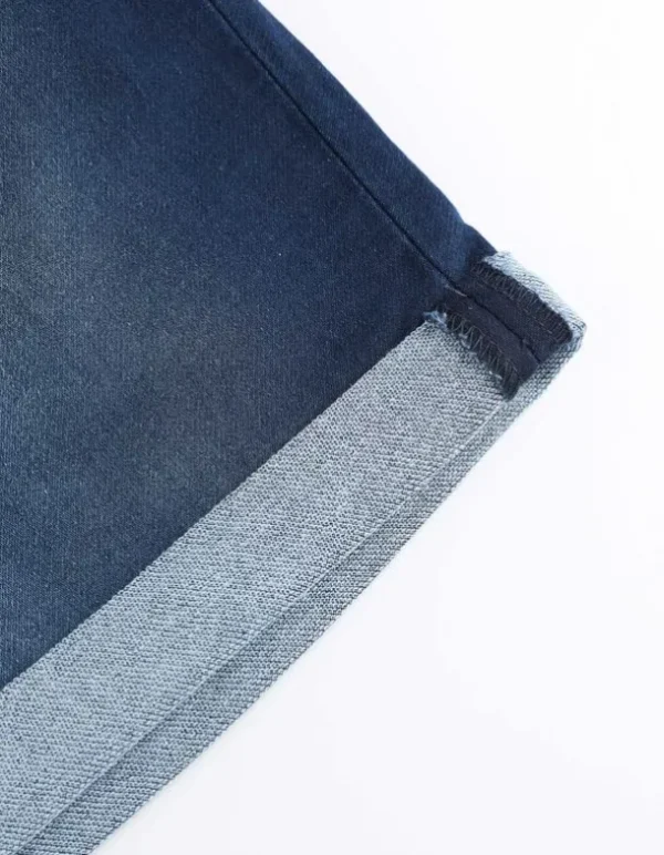Jeansshorts - Wascheffekte - blau