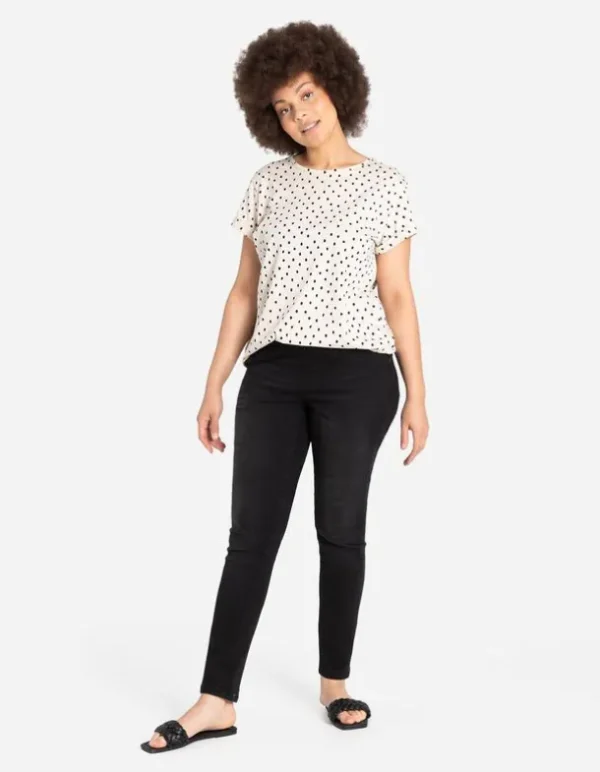 Jeggings - Gürtelschlaufen - schwarz