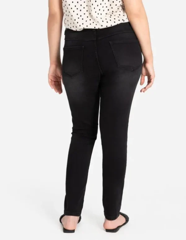 Jeggings - Gürtelschlaufen - schwarz