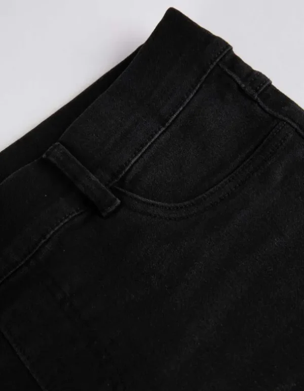 Jeggings - Gürtelschlaufen - schwarz