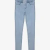 Jeggings - Wascheffekte - hellblau