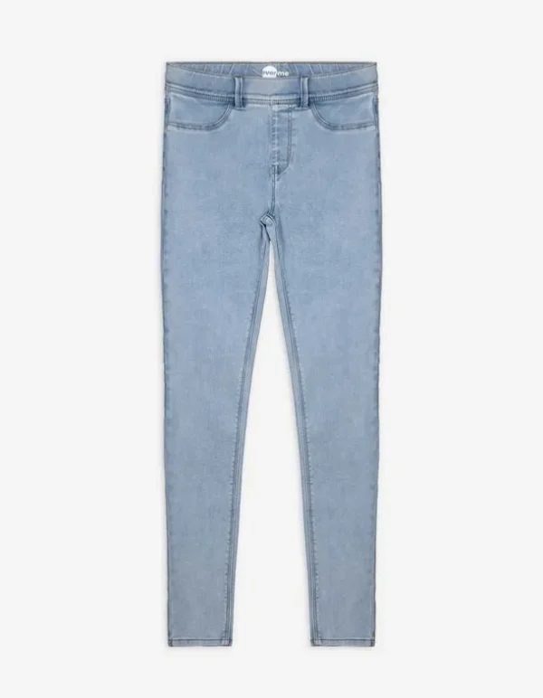 Jeggings - Wascheffekte - hellblau
