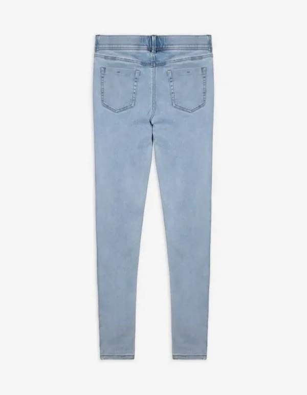 Jeggings - Wascheffekte - hellblau