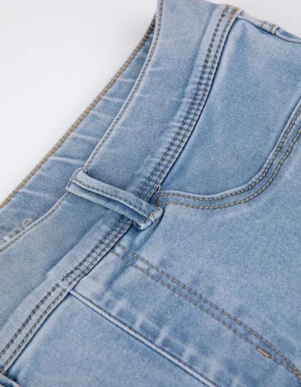 Jeggings - Wascheffekte - hellblau