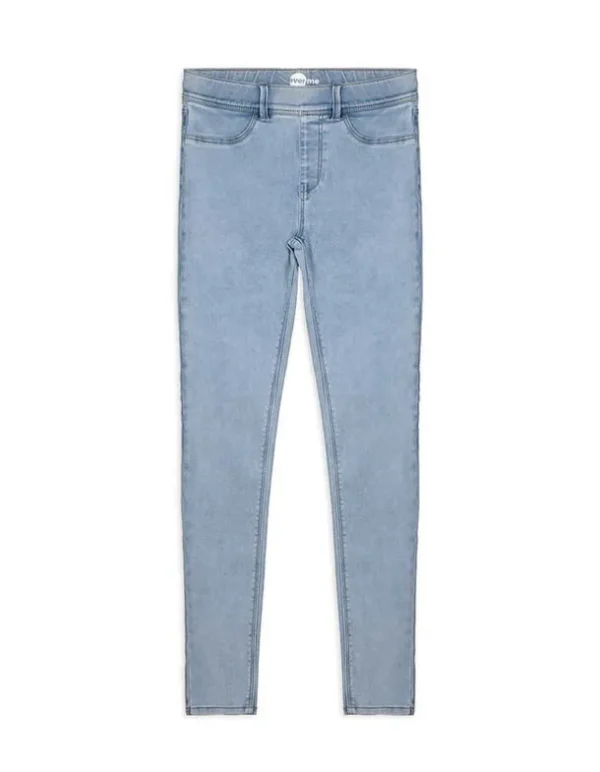 Jeggings - Wascheffekte - hellblau