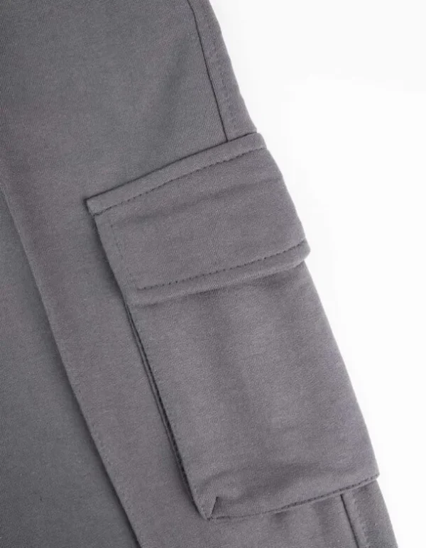 Jogginghose - Aufgesetze Taschen - dunkelgrau