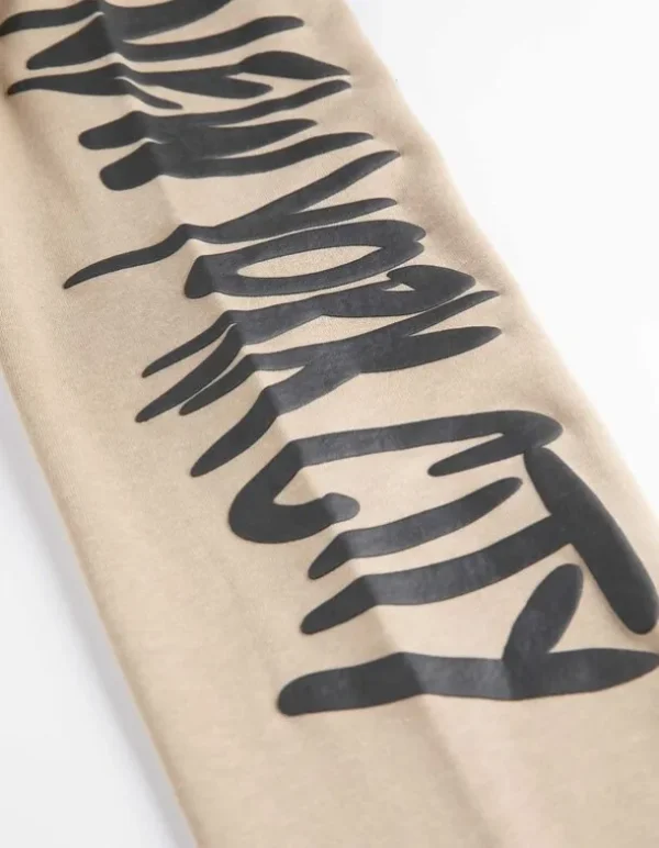 Jogginghose - Print - beige