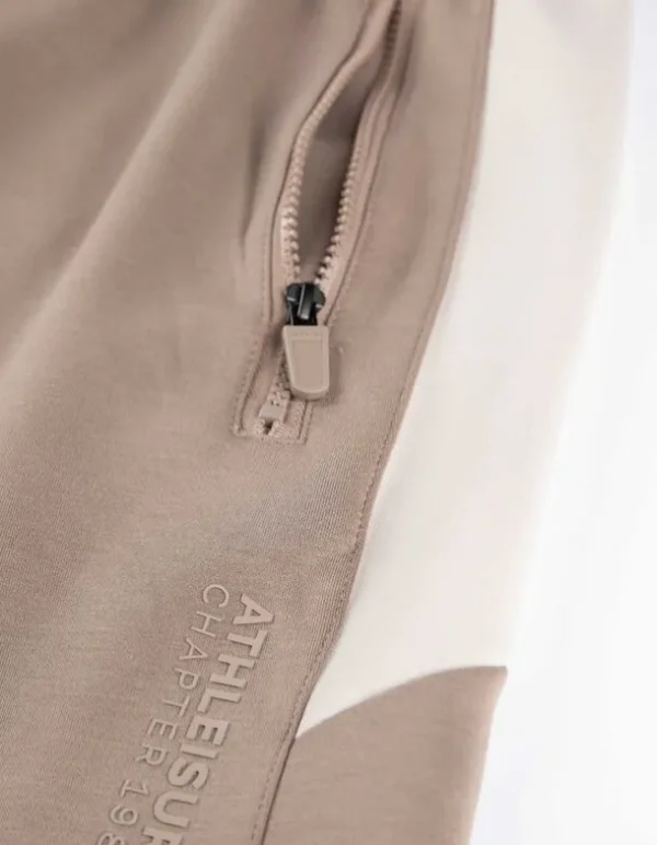 Jogginghose - Relaxed Fit - hellbraun