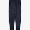 Jogpants - Aufgesetze Taschen - dunkelblau