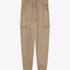 Jogpants - Aufgesetze Taschen - beige