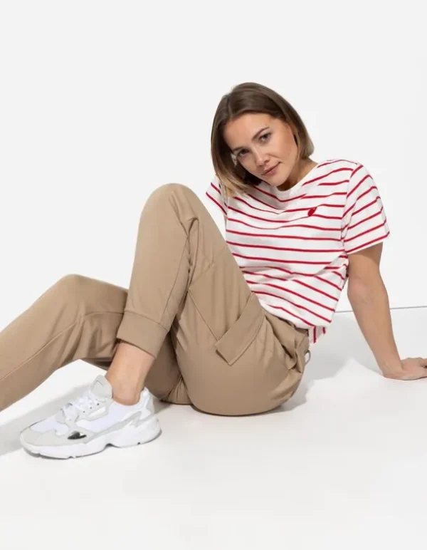 Jogpants - Aufgesetze Taschen - beige