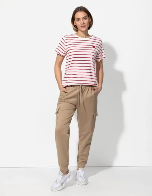 Jogpants - Aufgesetze Taschen - beige