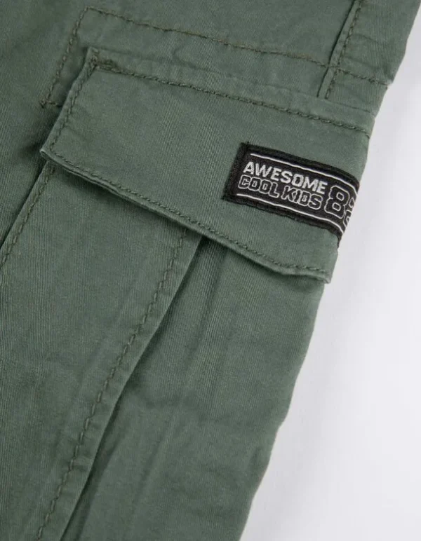 Jogpants - Aufgesetze Taschen - dunkelgrün