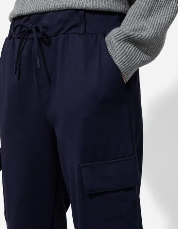 Jogpants - Aufgesetze Taschen - dunkelblau
