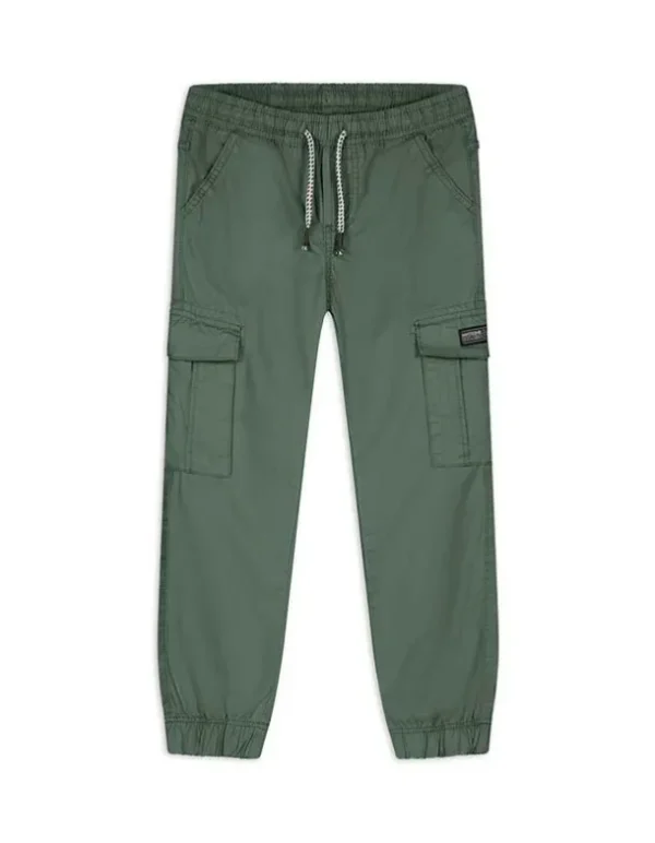 Jogpants - Aufgesetze Taschen - dunkelgrün