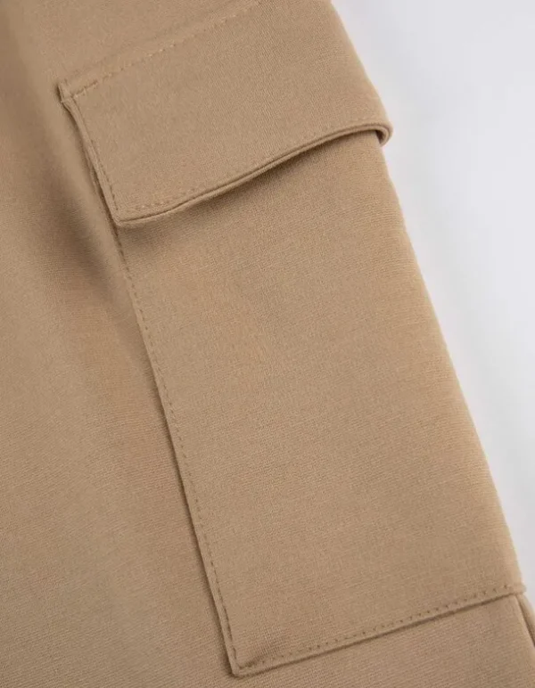 Jogpants - Aufgesetze Taschen - beige