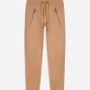 Jogpants - Tunnelzug am Saum - beige
