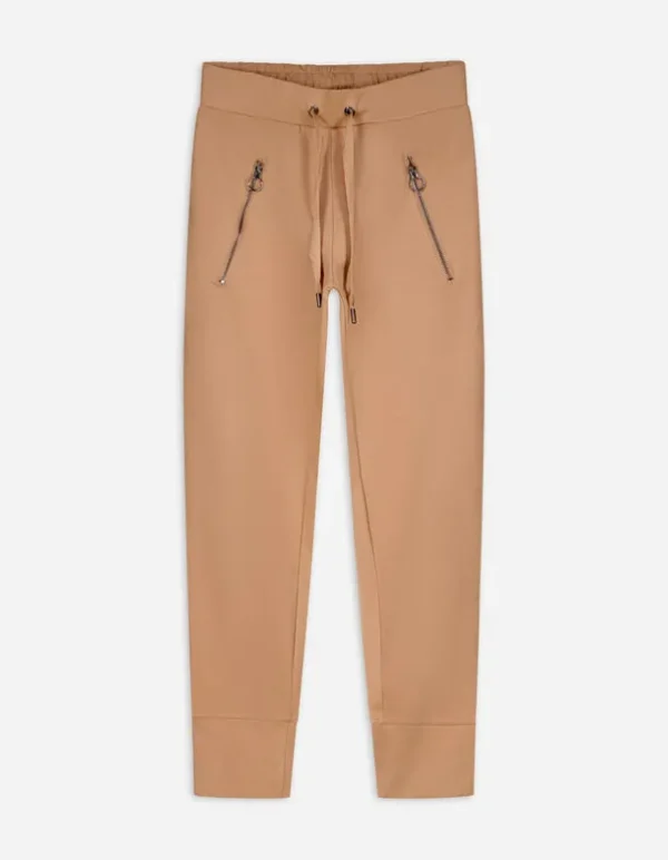 Jogpants - Tunnelzug am Saum - beige