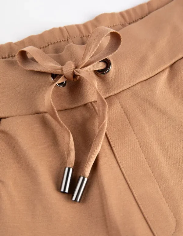 Jogpants - Tunnelzug am Saum - beige