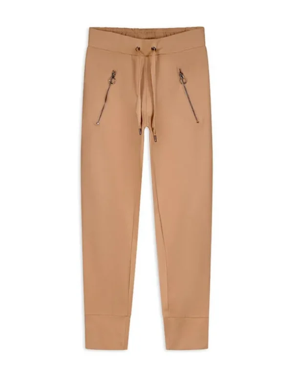 Jogpants - Tunnelzug am Saum - beige