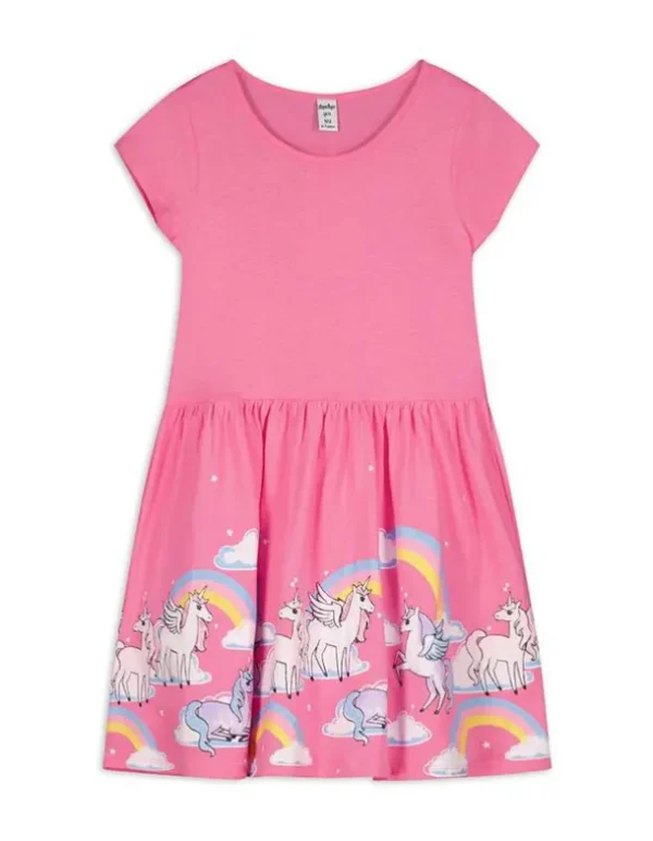 Kleid - ausgestellt - pink