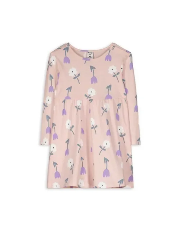 Kleid - Florales Muster - rosa