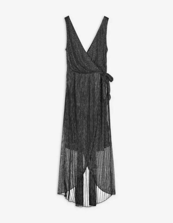 Kleid - Lurex - silberfarben