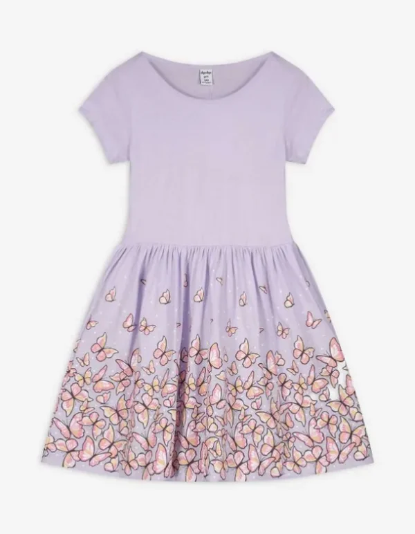 Kleid - Print - lila