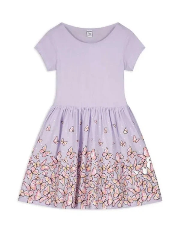 Kleid - Print - lila