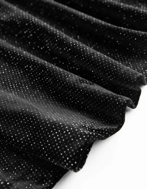 Kleid - Samt - schwarz