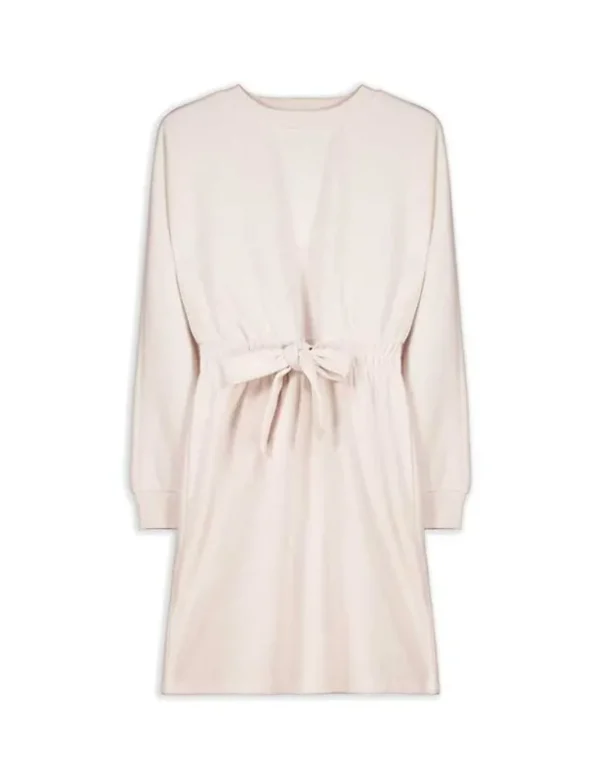 Kleid - Tunnelzug auf Taillenhöhe - beige