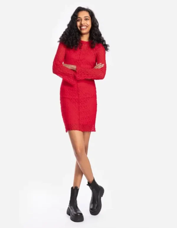 Kleid - Unterkleid - rot