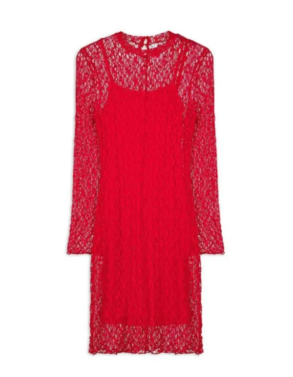 Kleid - Unterkleid - rot