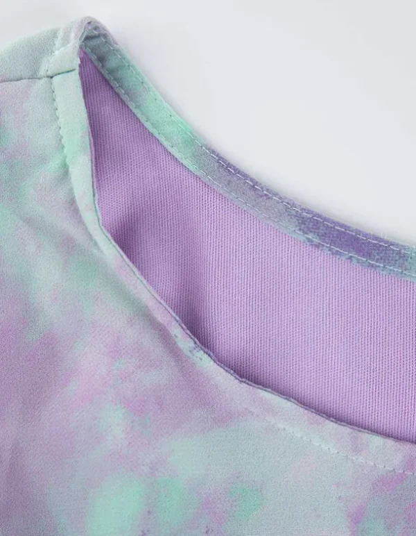 Kleid in A-Linie - Ärmel mit Volants