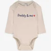 Langarmbody - Print - beige