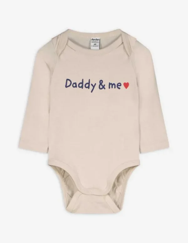 Langarmbody - Print - beige