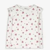 Langarmshirt - Ärmel mit Volants - weiß