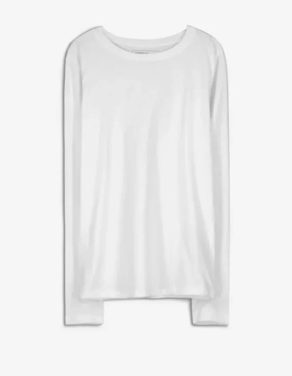 Langarmshirt - Basic - weiß