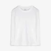 Langarmshirt - Baumwolle - weiß