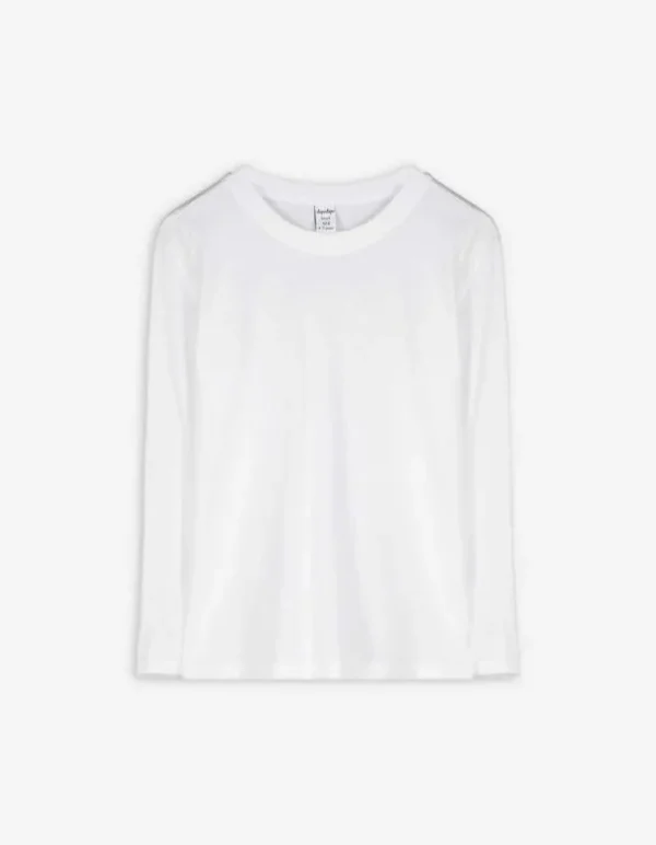 Langarmshirt - Baumwolle - weiß