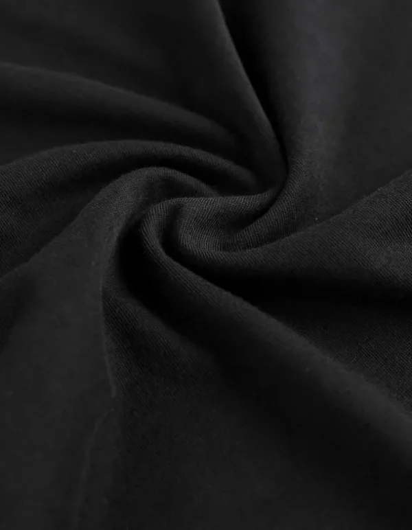 Langarmshirt - Baumwolle - schwarz