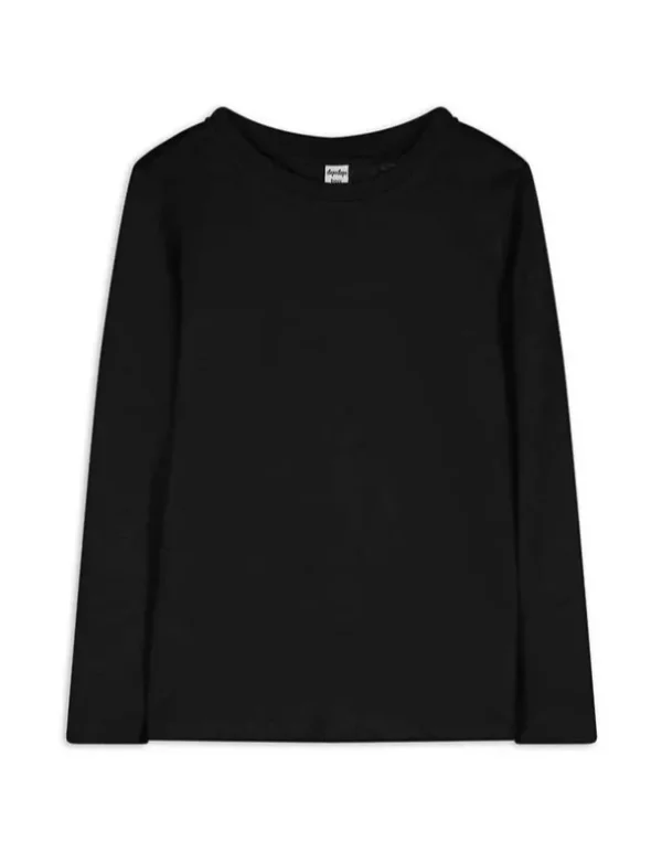 Langarmshirt - Baumwolle - schwarz