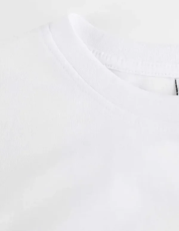 Langarmshirt - Baumwolle - weiß