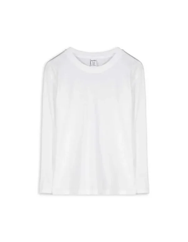 Langarmshirt - Baumwolle - weiß