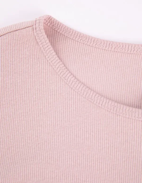 Langarmshirt - Baumwoll-Mix - rosa