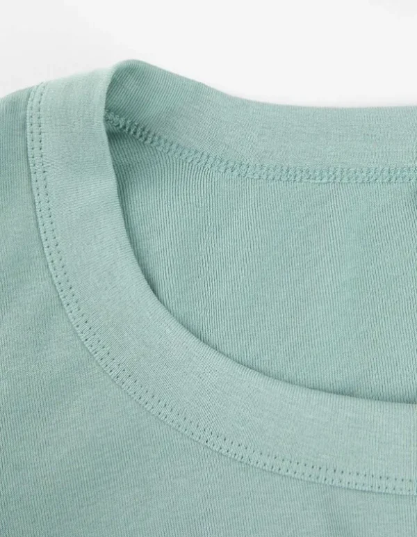 Langarmshirt - Baumwoll-Mix - grün