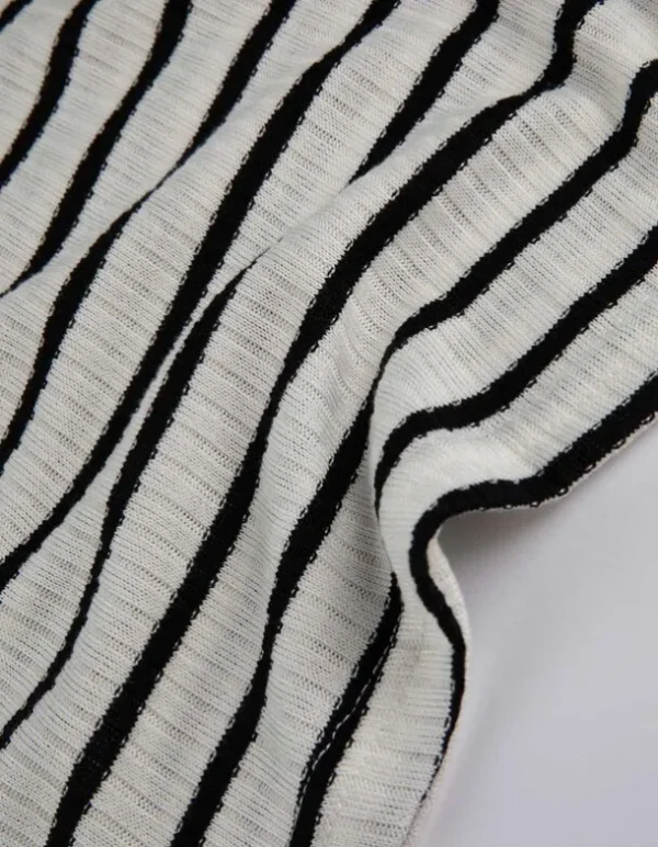 Langarmshirt - Carmen-Ausschnitt - weiß