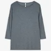 Langarmshirt - Dreiviertelärmel - türkis