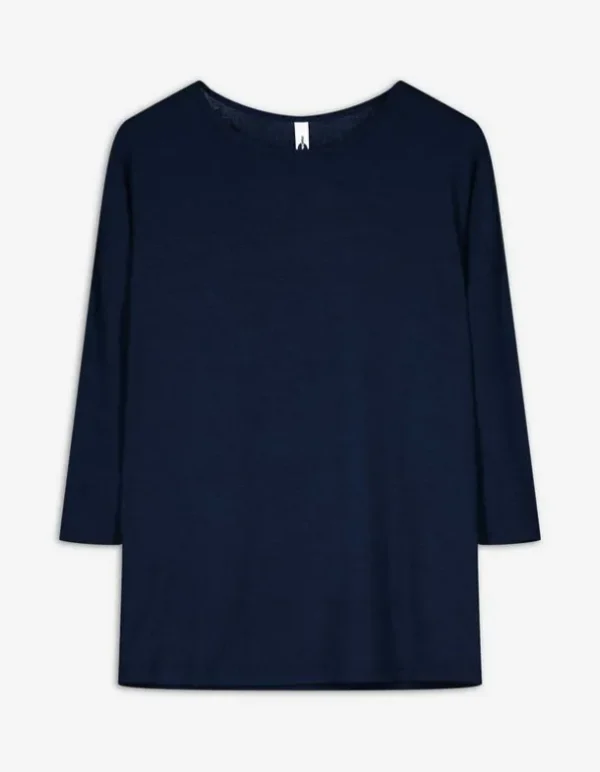 Langarmshirt - Dreiviertelärmel - dunkelblau