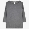 Langarmshirt - Dreiviertelärmel - dunkelgrau